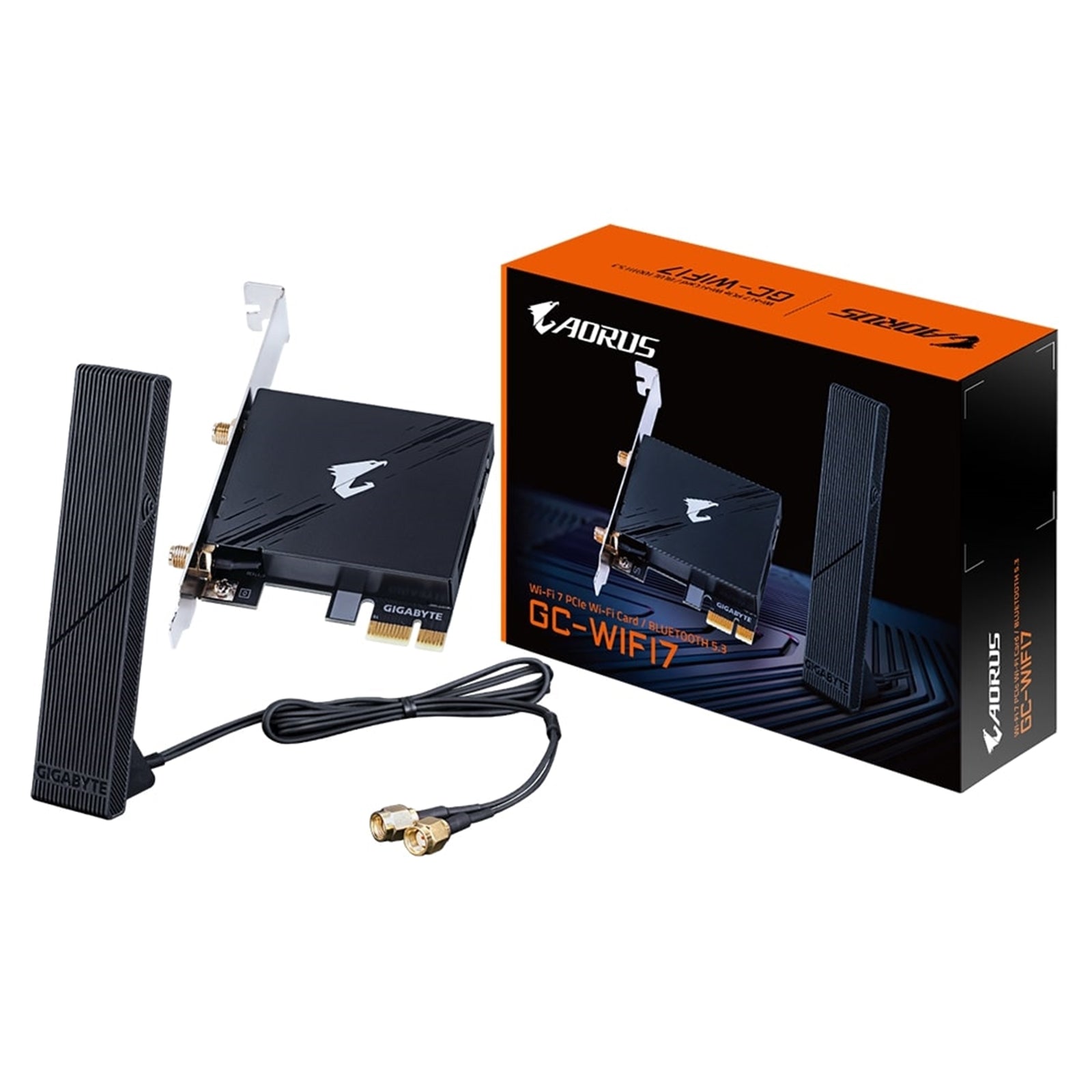 Gigabyte GC-WIFI7 Intel WiFi 7 PCIe Card 5800Mbps Tri-Band BT 5.3 Gigabyte GC-WIFI7 Intel WiFi 7 PCIe Card 5800Mbps Tri-Band BT 5.3